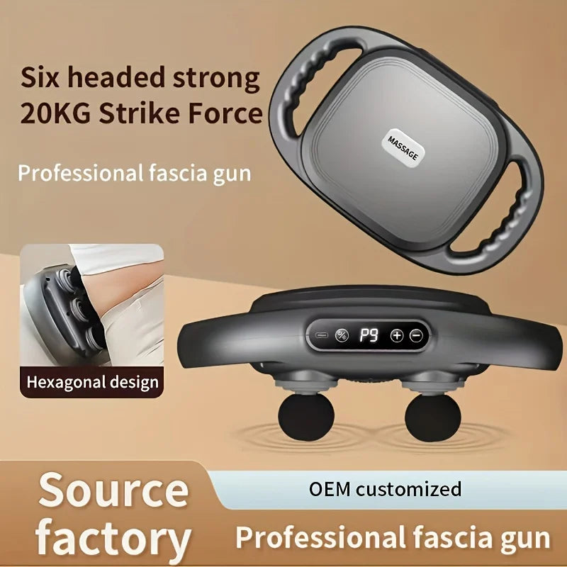 Six Heads Fascia Gun Muscle Massager Gun