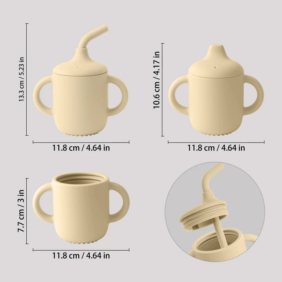 BPA Free Portable Silicone Straw Cup