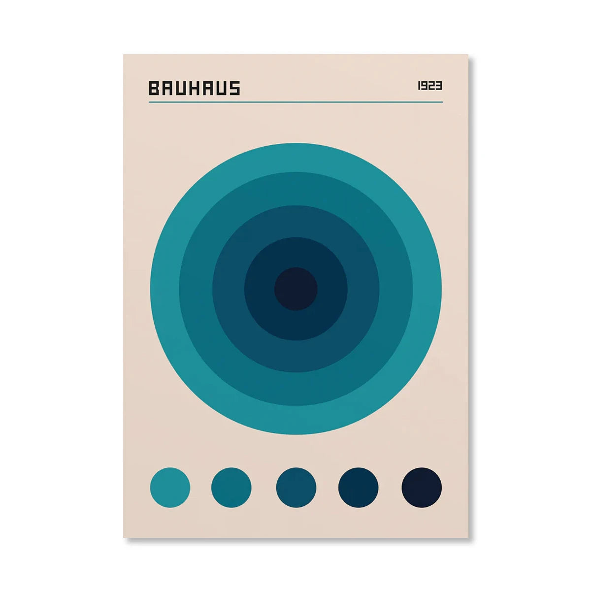 Abstract Orange Bauhaus Geometric Poster