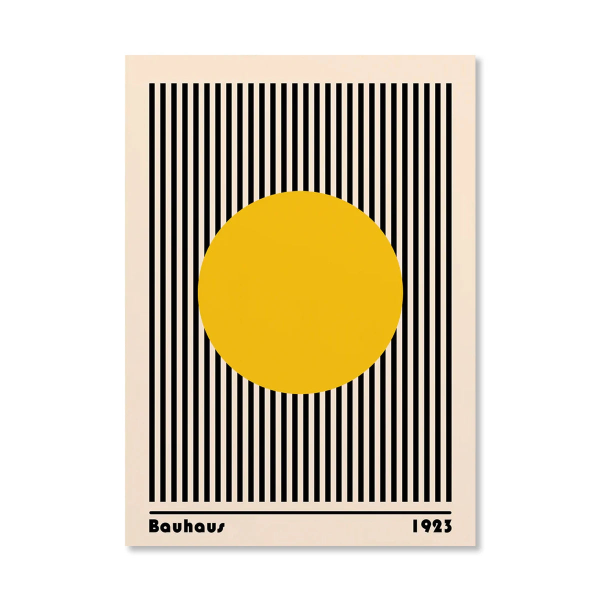Abstract Orange Bauhaus Geometric Poster