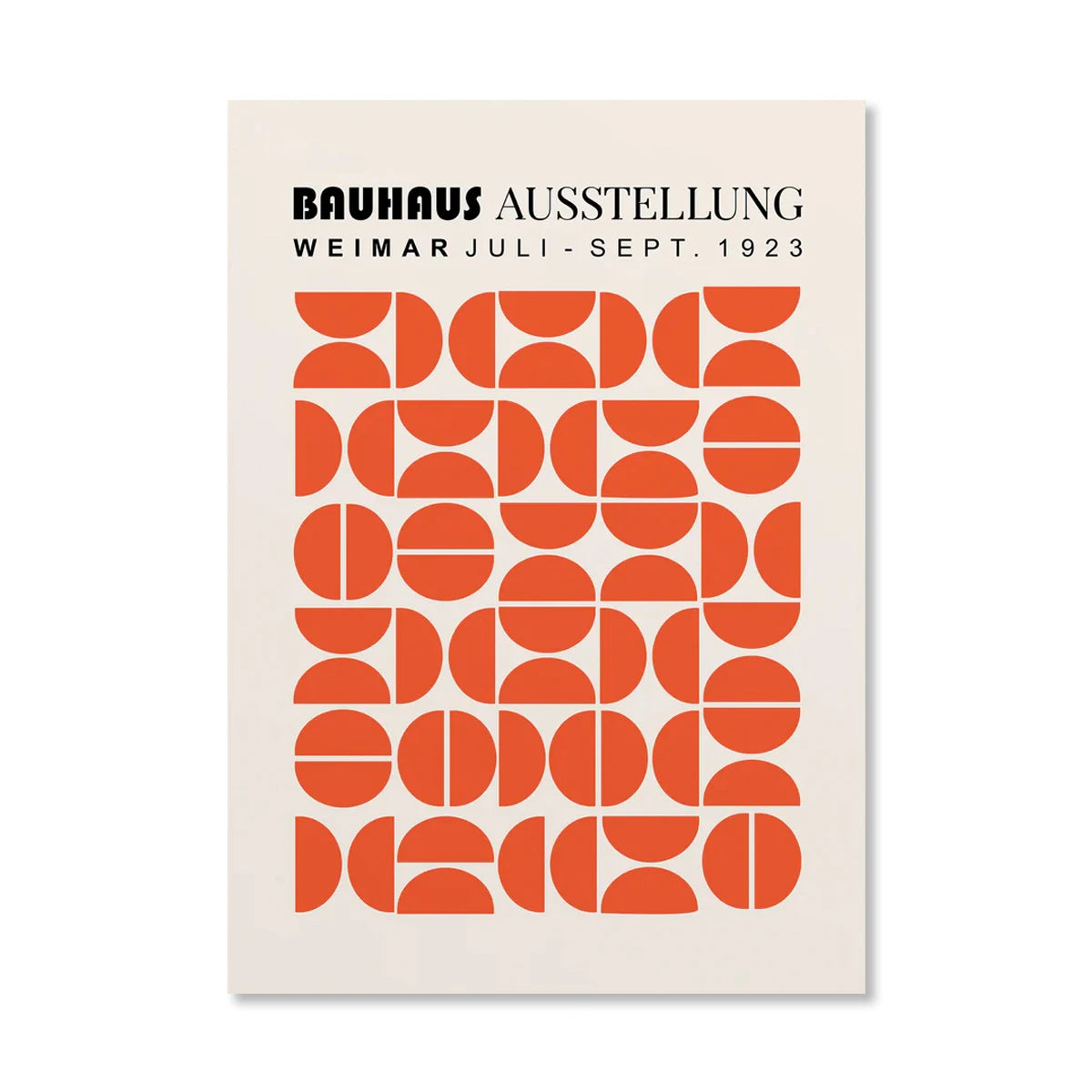 Abstract Orange Bauhaus Geometric Poster