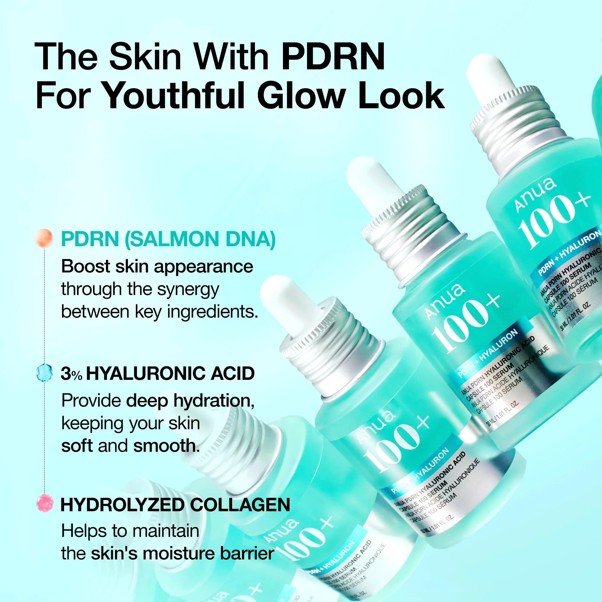 Anua PDRN Hyaluronic Acid 100 Capsules Serum