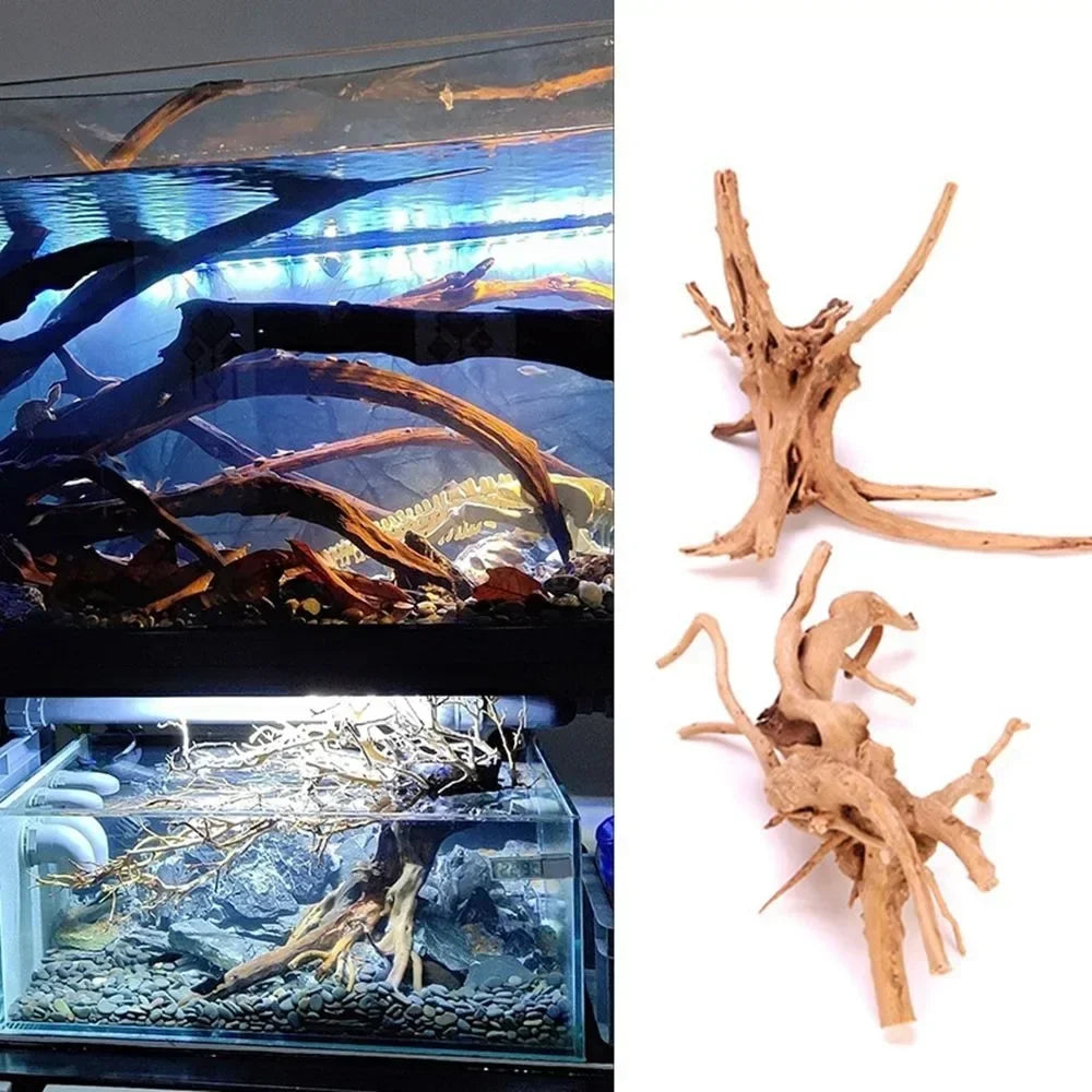 Natural Wooden Small Habitat Roots Fish Tank Decoration