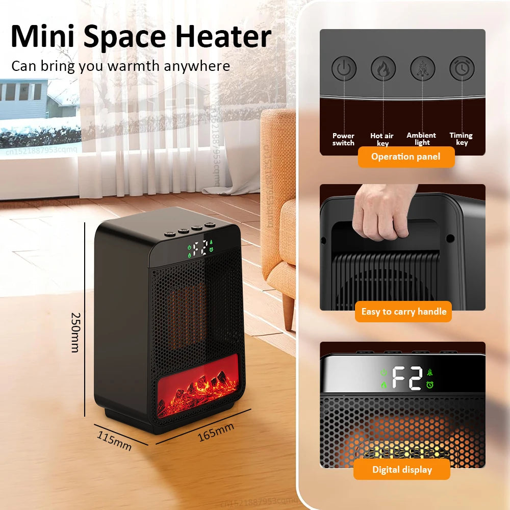 Electric Heater with Thermostat Heating Fan