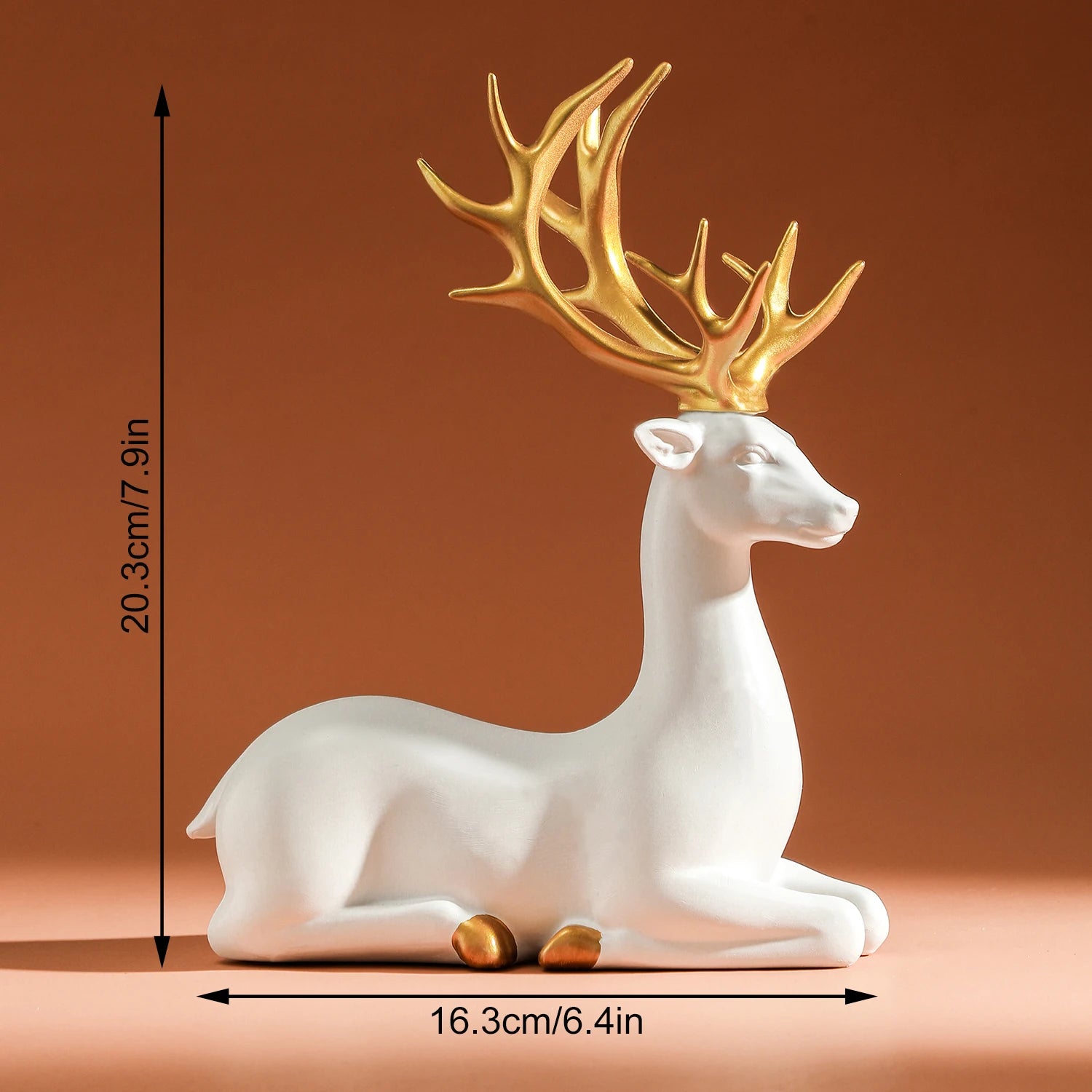 Solid Synthetic Resin Reindeer Figure