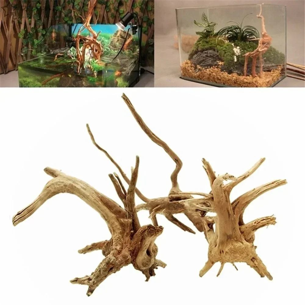 Natural Wooden Small Habitat Roots Fish Tank Decoration