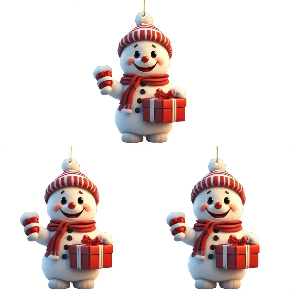 Christmas 2D Acrylic Cartoon Pendants