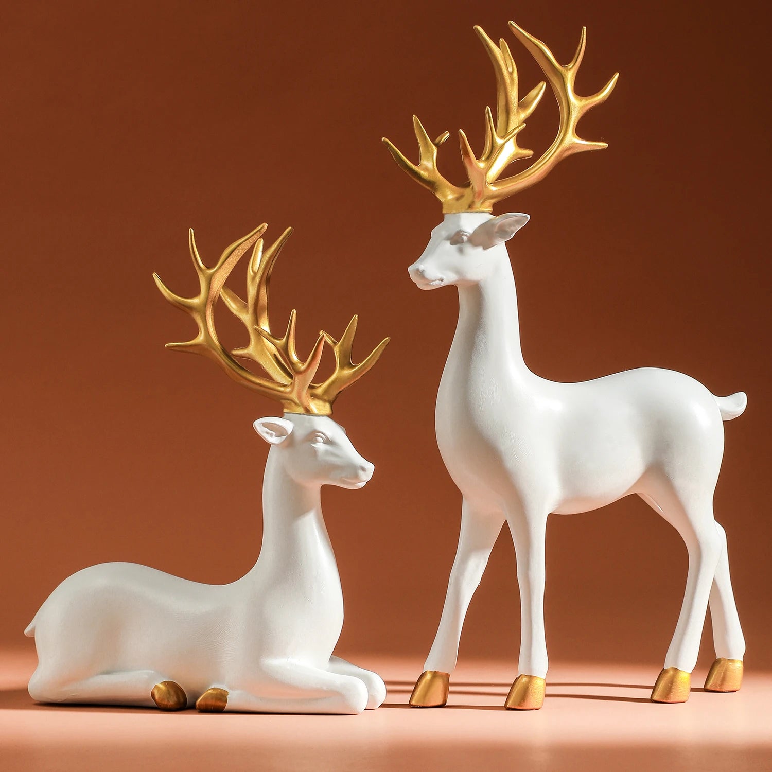 Solid Synthetic Resin Reindeer Figure