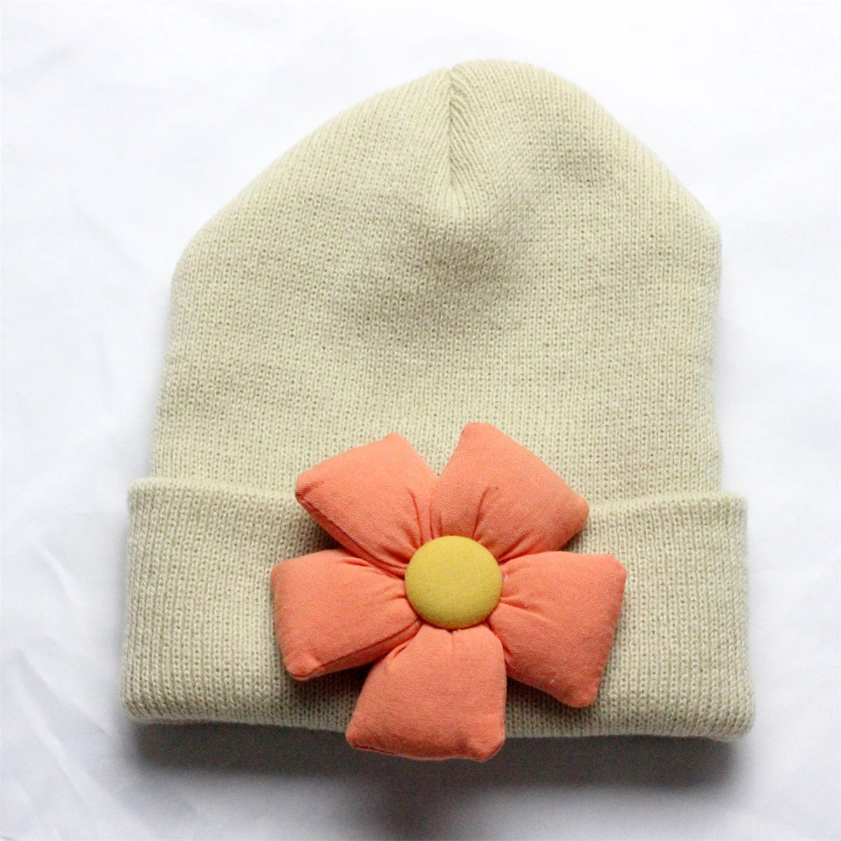 Flower Winter Knitted Hat