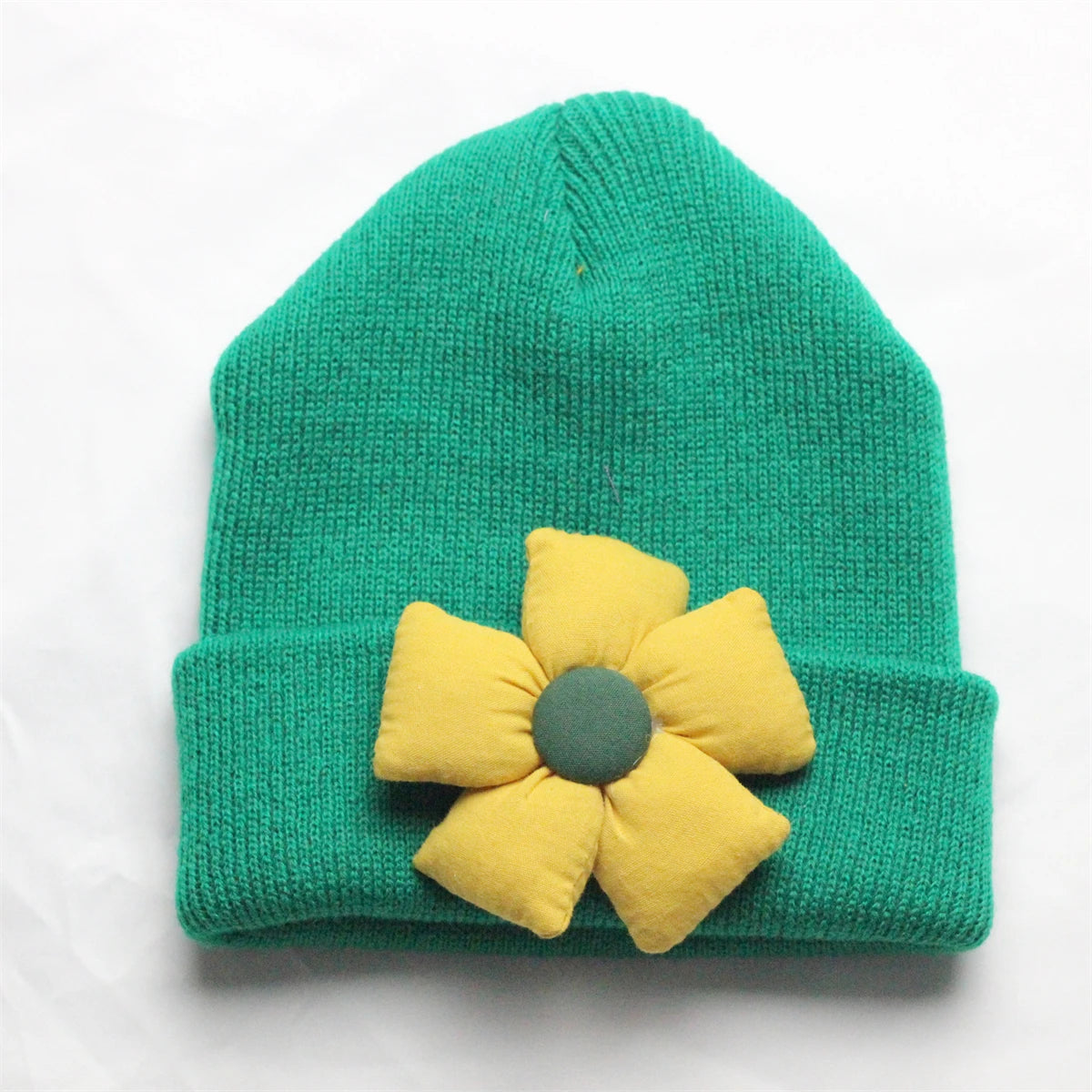 Flower Winter Knitted Hat