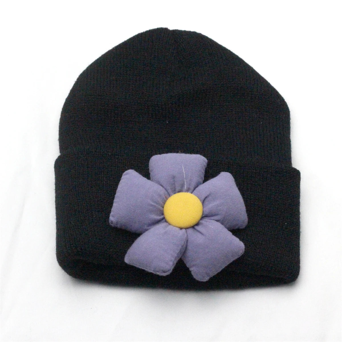 Flower Winter Knitted Hat