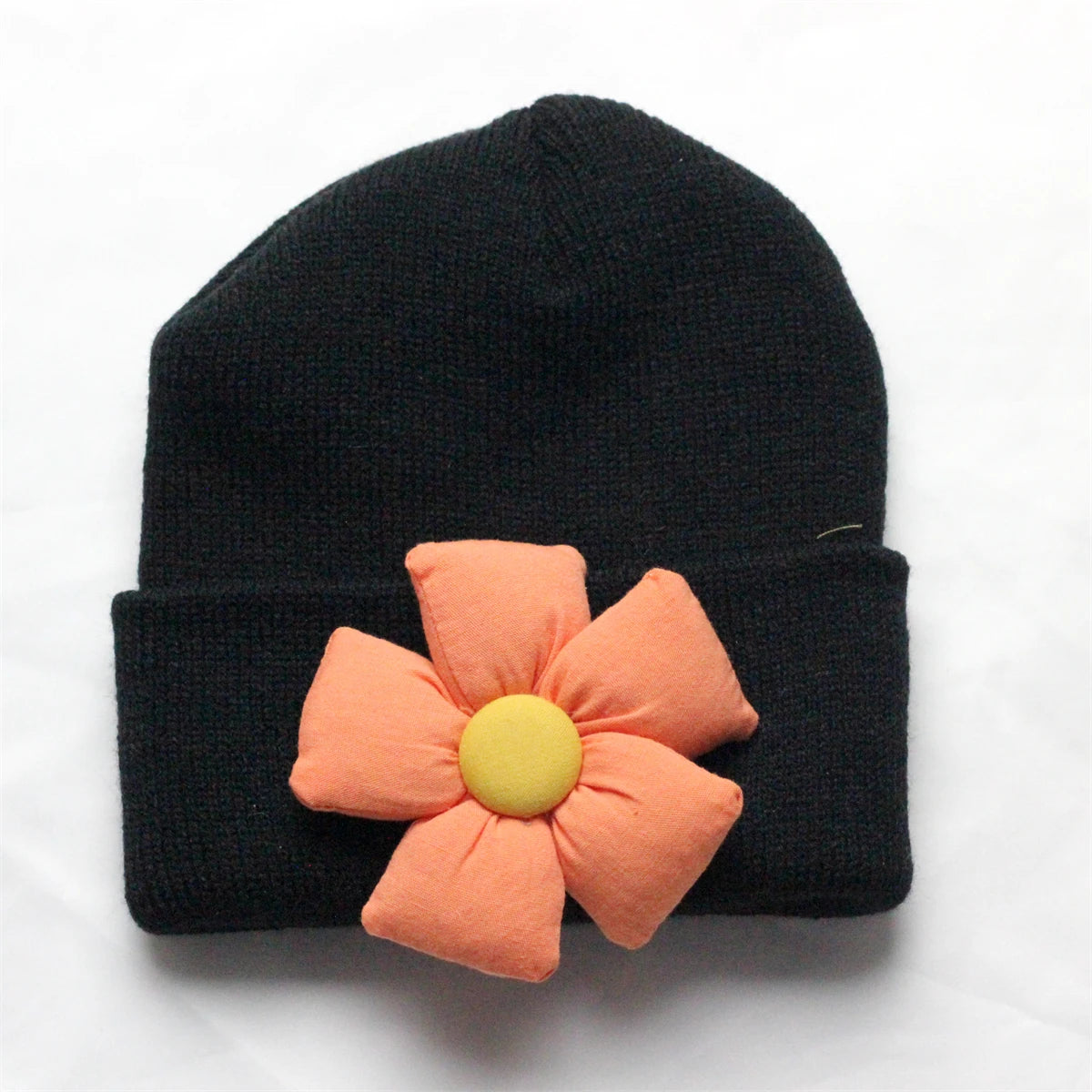 Flower Winter Knitted Hat