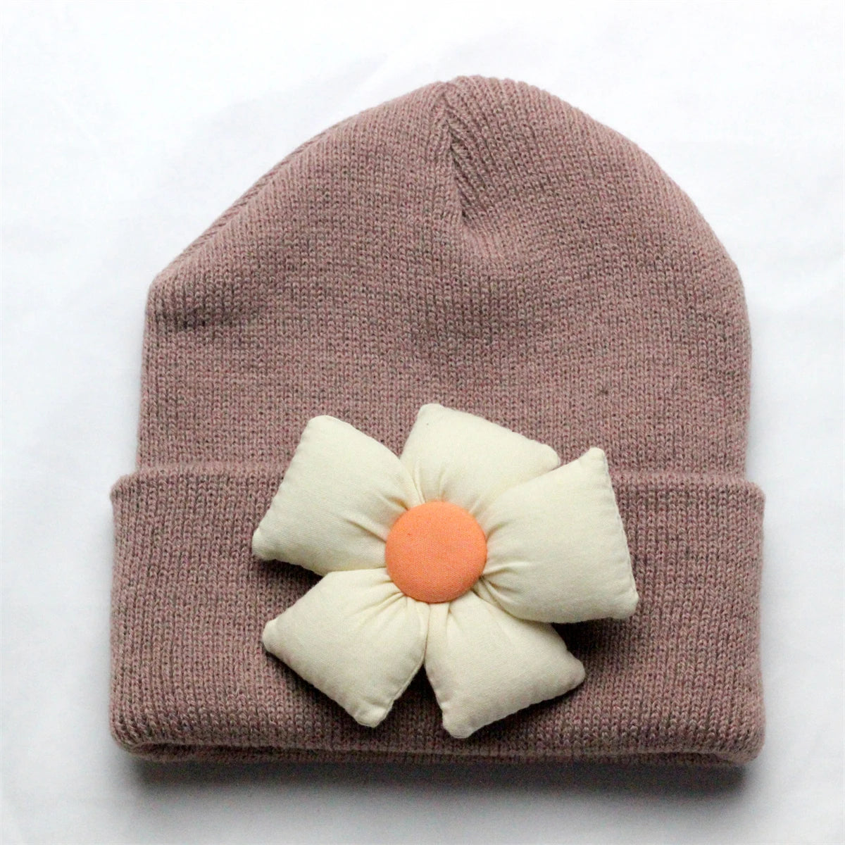 Flower Winter Knitted Hat