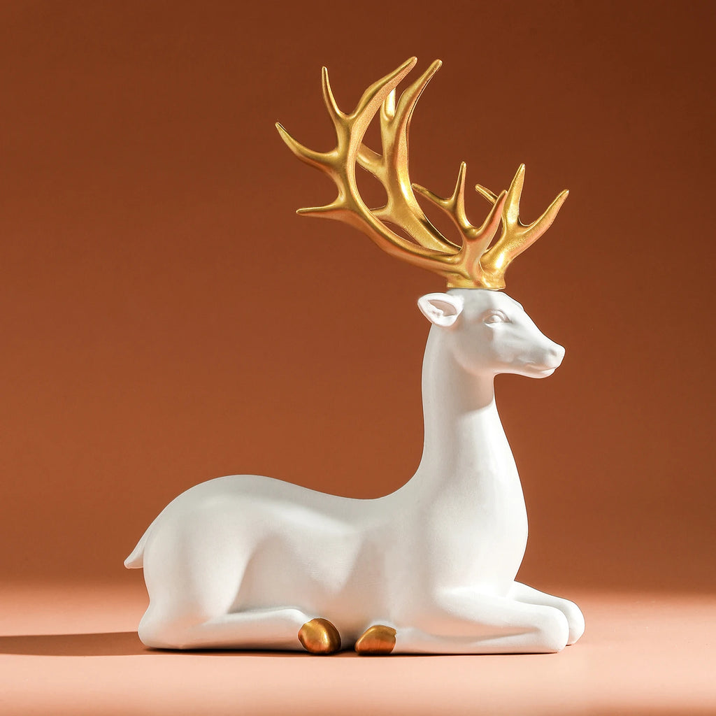 Solid Synthetic Resin Reindeer Figure