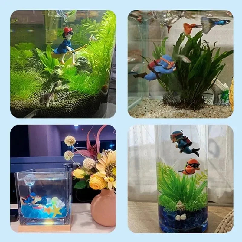 Fish Tank Diver Ornaments