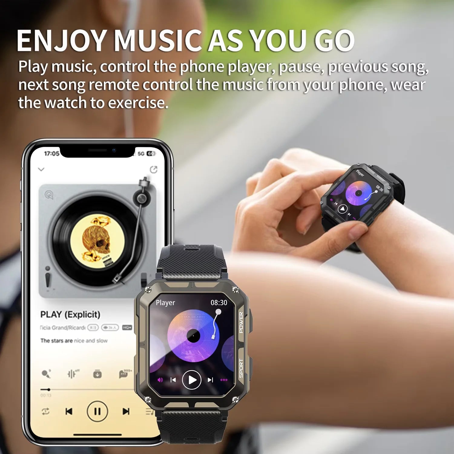 Waterproof Health Monitoring Military Smartwatch