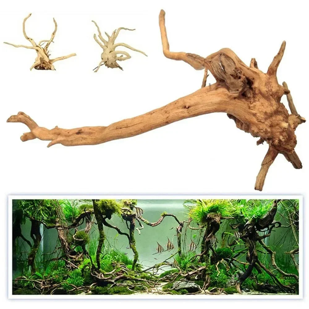 Natural Wooden Small Habitat Roots Fish Tank Decoration