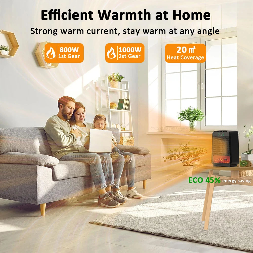 Electric Heater with Thermostat Heating Fan