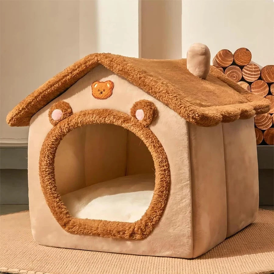Foldable Washable Cave Sofa Pet Bed House