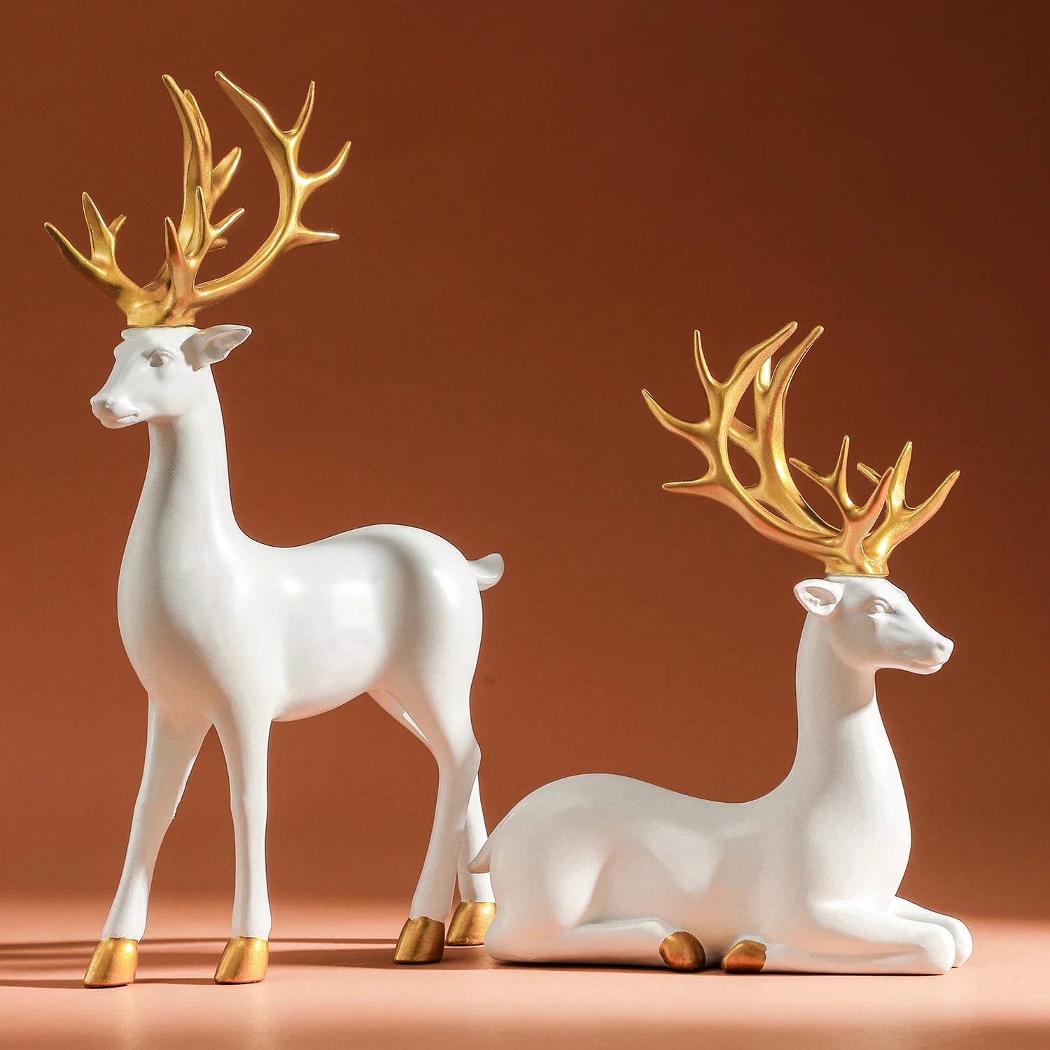 Solid Synthetic Resin Reindeer Figure