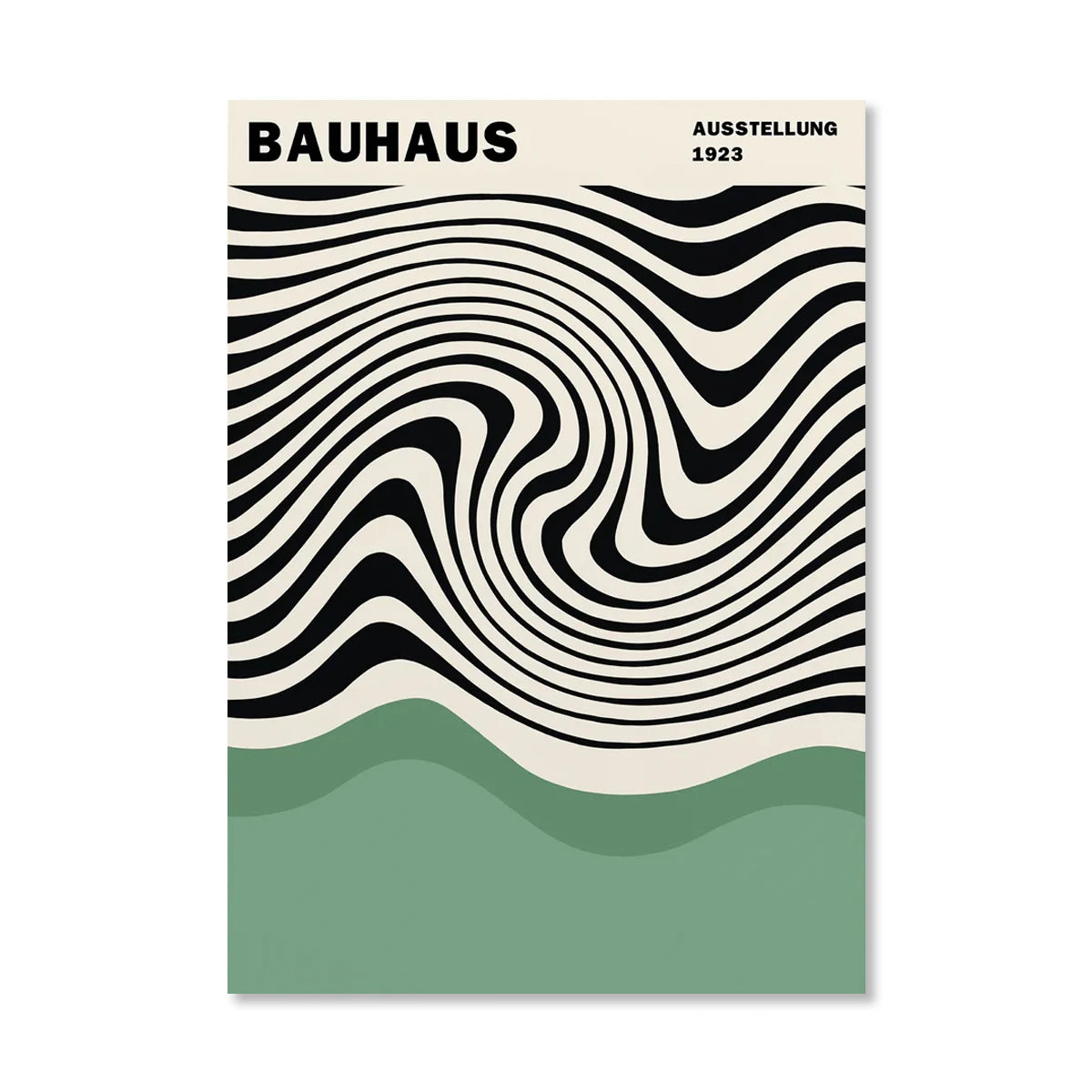 Abstract Orange Bauhaus Geometric Poster