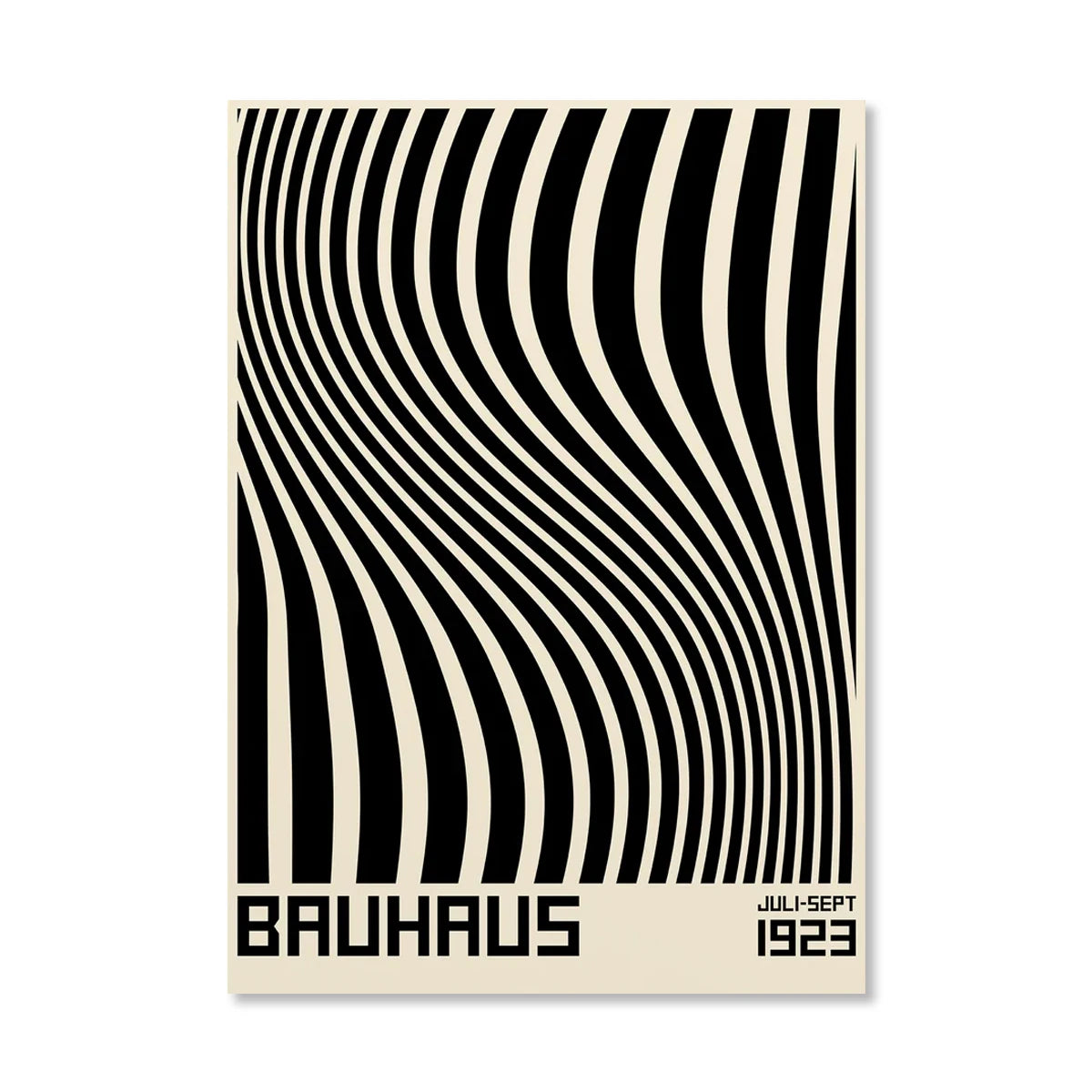 Abstract Orange Bauhaus Geometric Poster