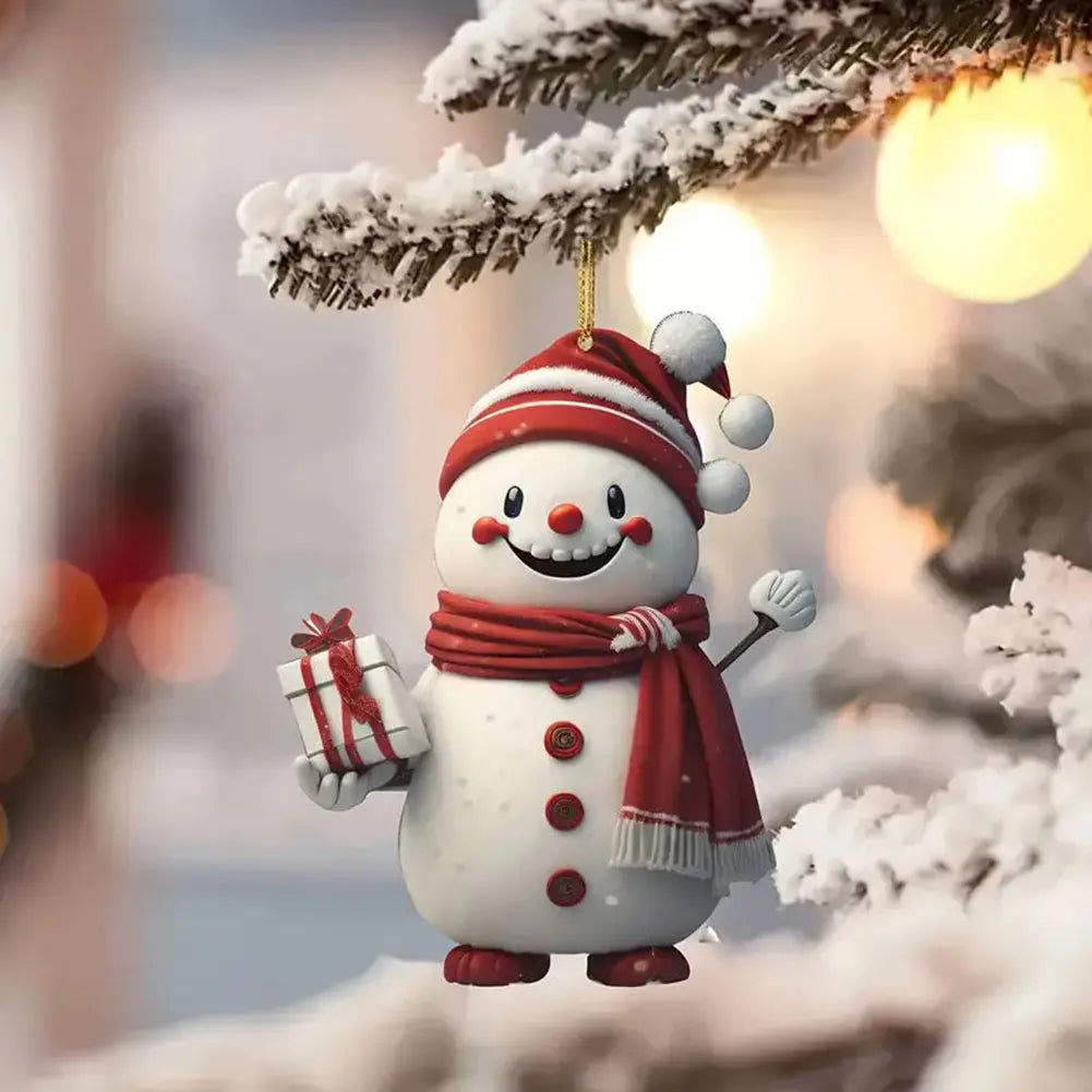 Christmas 2D Acrylic Cartoon Pendants