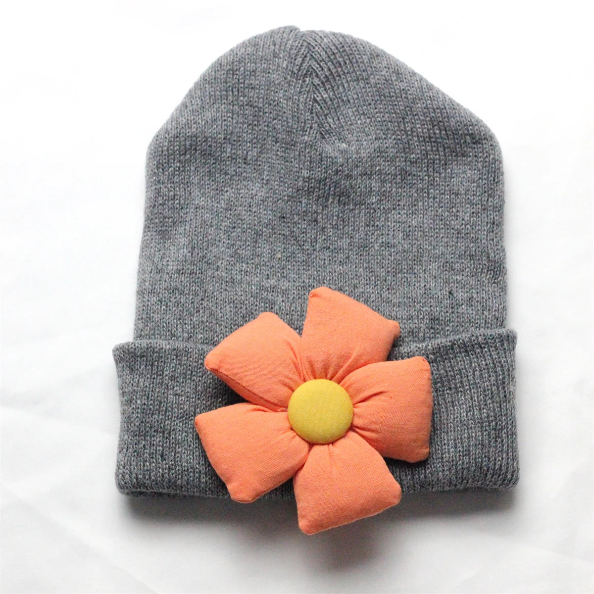 Flower Winter Knitted Hat