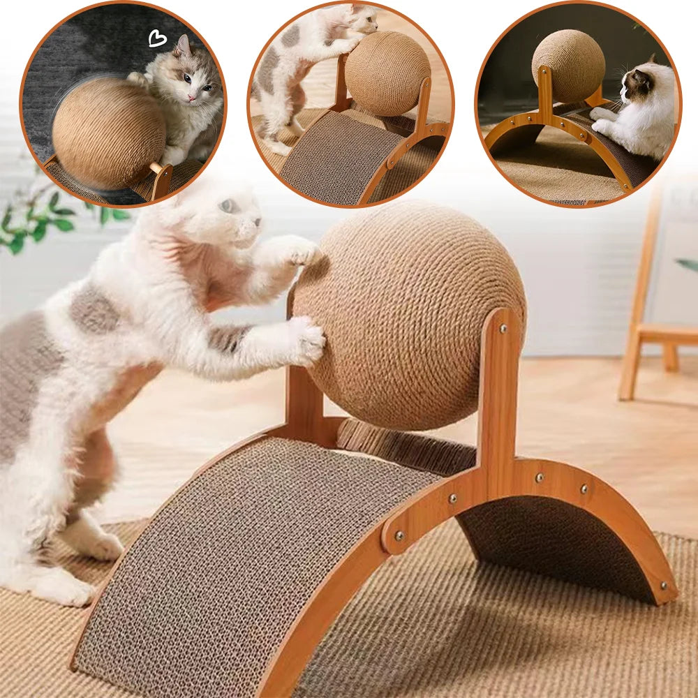 Cat Grinding Paw Scratching Ball