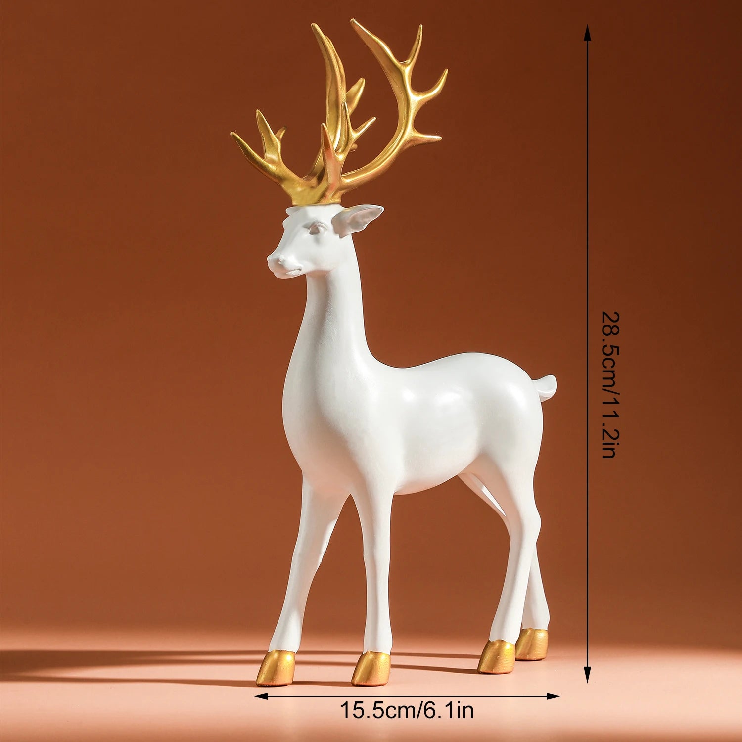 Solid Synthetic Resin Reindeer Figure