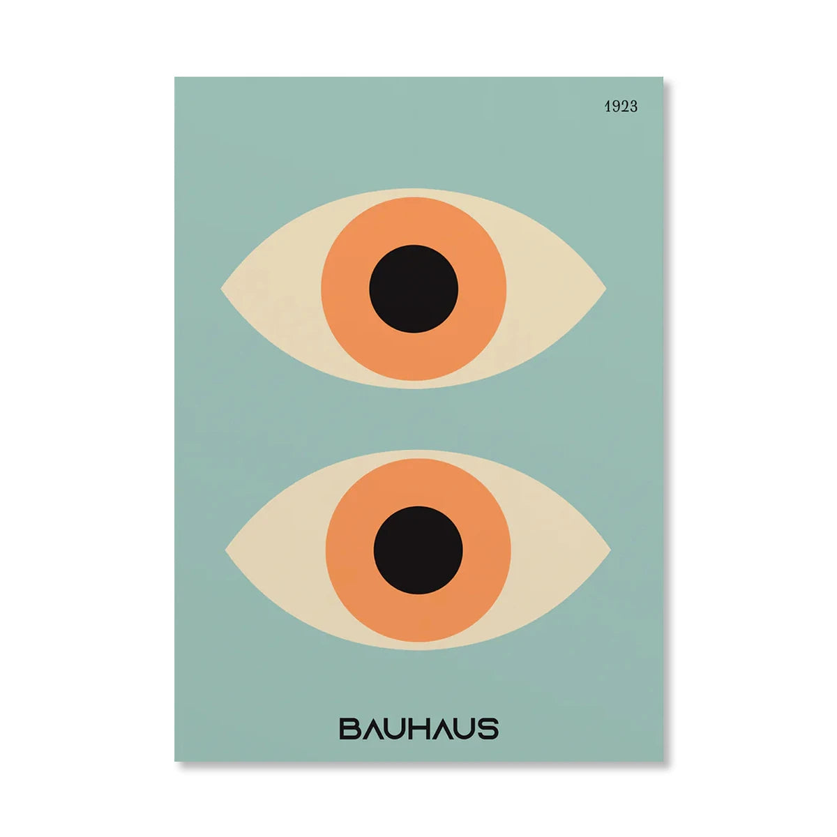 Abstract Orange Bauhaus Geometric Poster