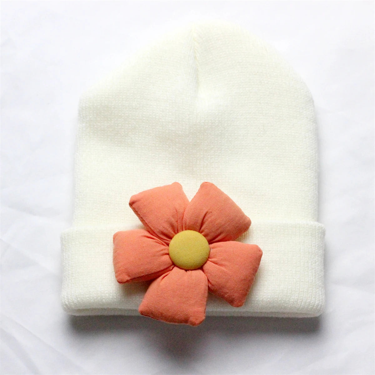 Flower Winter Knitted Hat