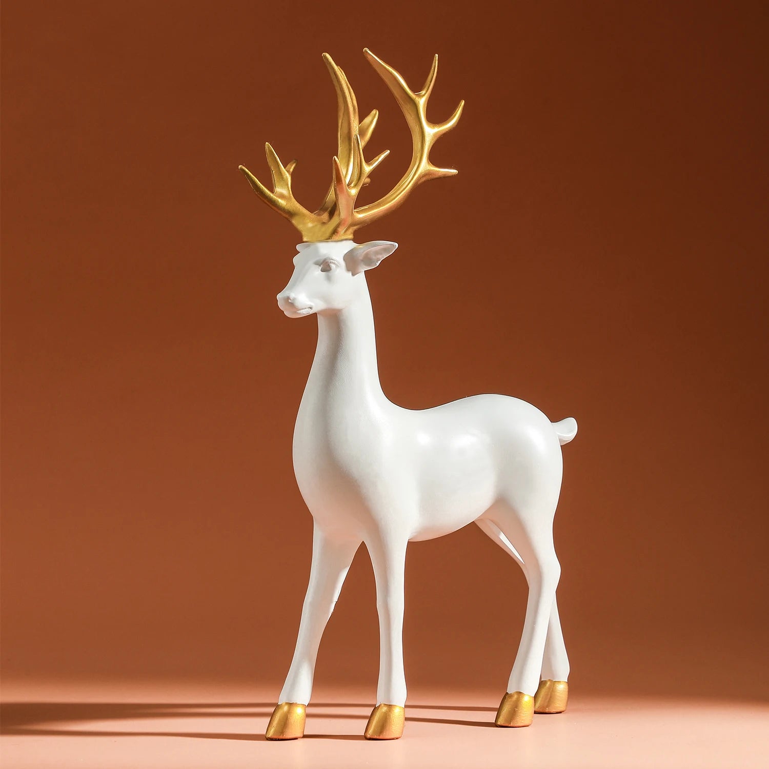 Solid Synthetic Resin Reindeer Figure