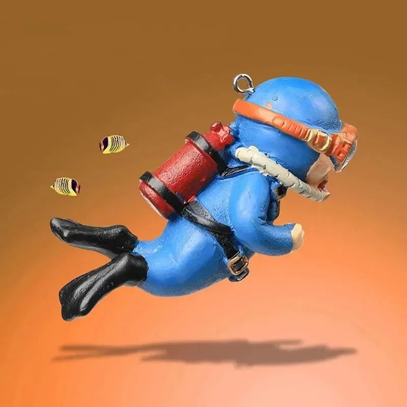 Fish Tank Diver Ornaments