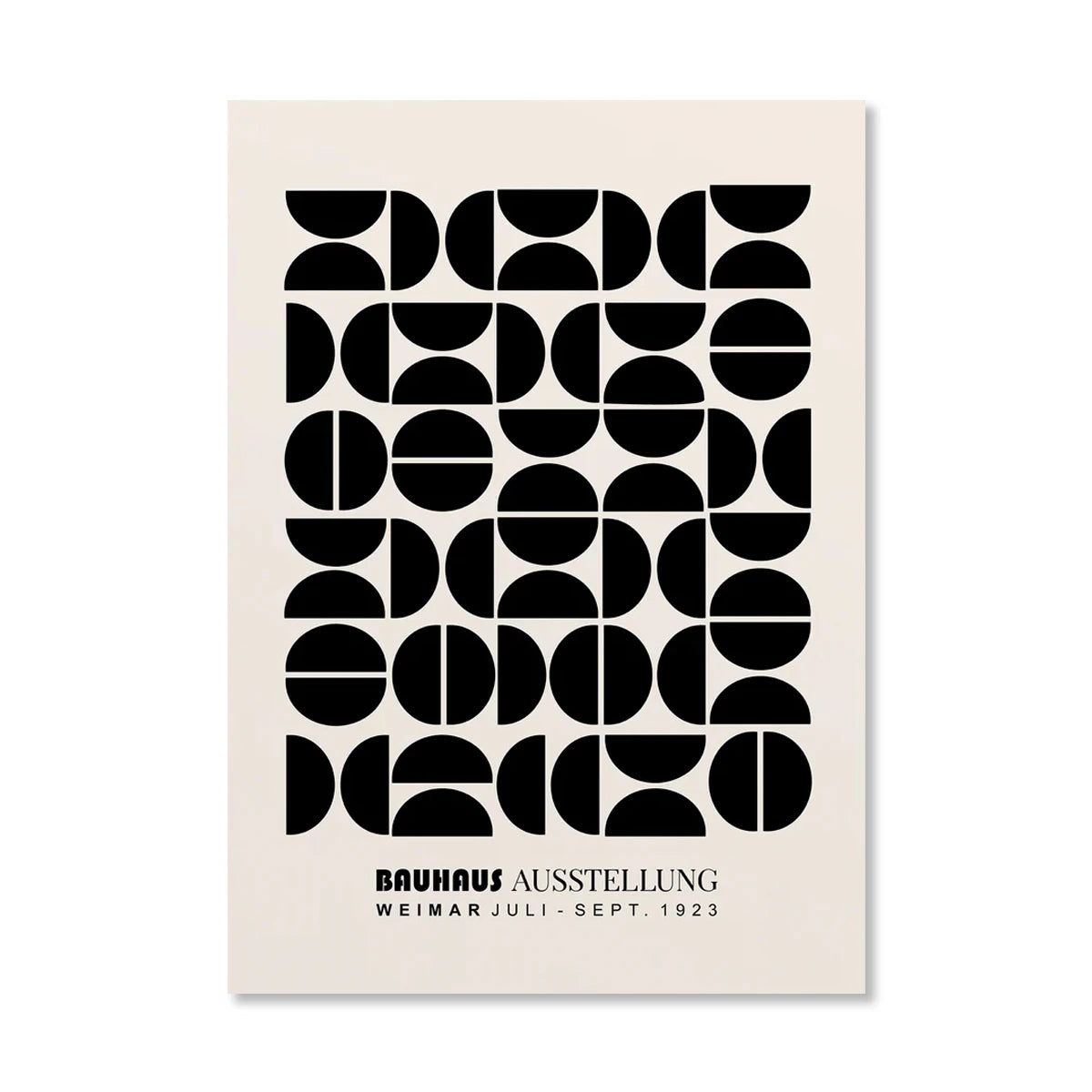 Abstract Orange Bauhaus Geometric Poster