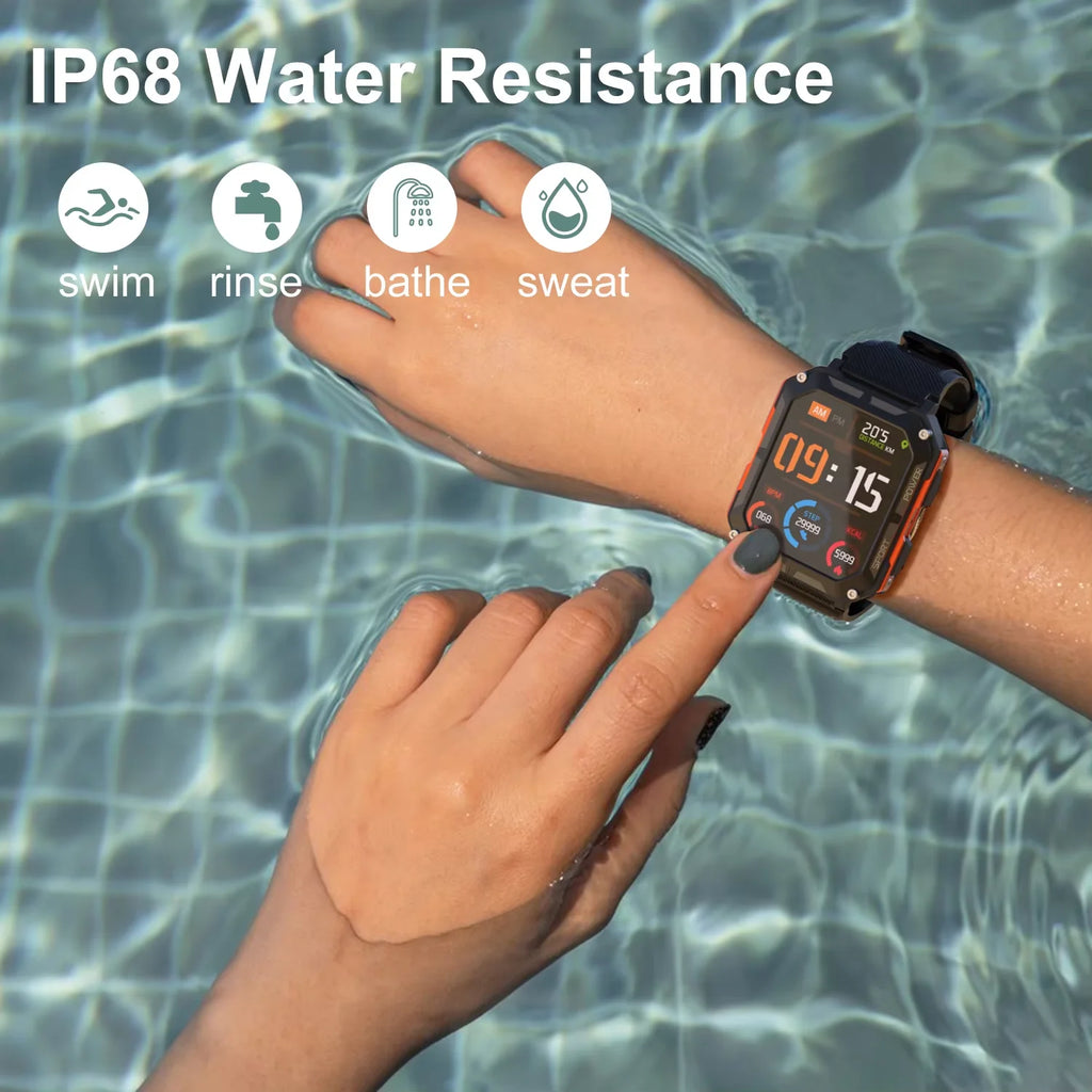 Waterproof Health Monitoring Military Smartwatch