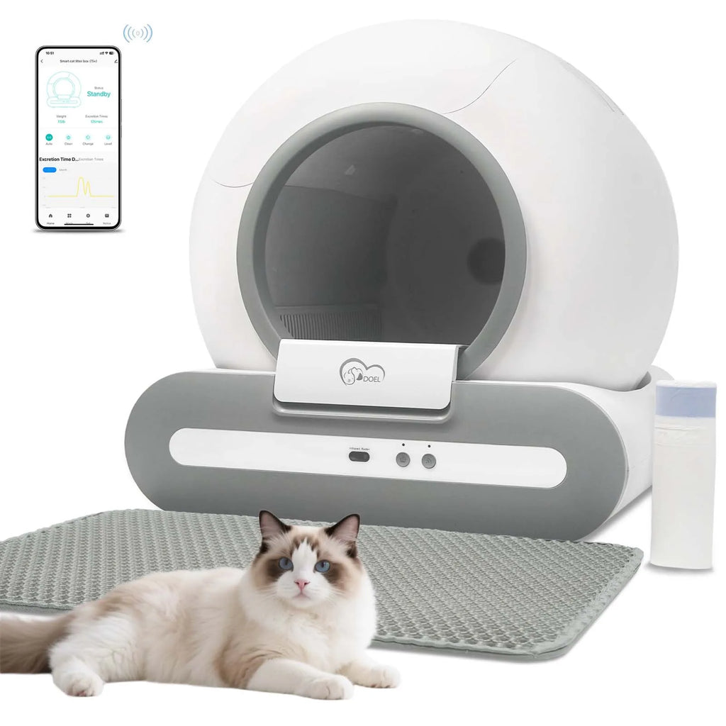 65L Self-Cleaning Cat Litter Box With App Control