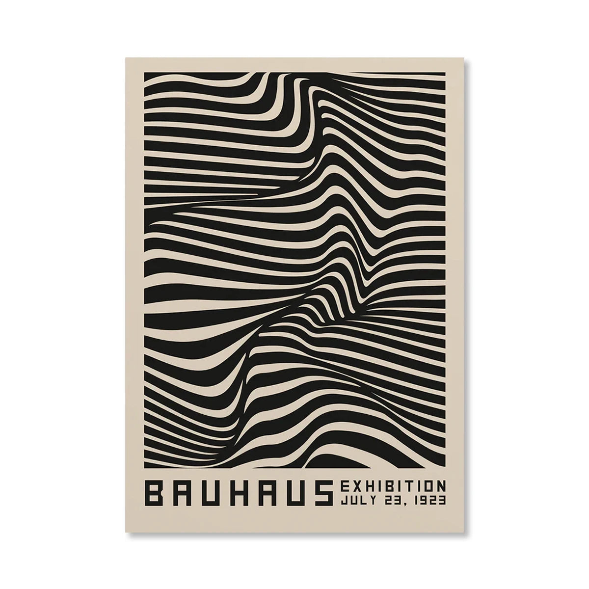 Abstract Orange Bauhaus Geometric Poster