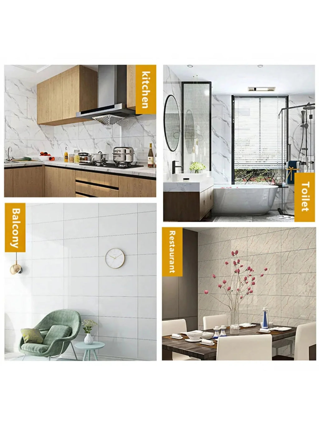 Self-adhesive Marble Tiles Sticker