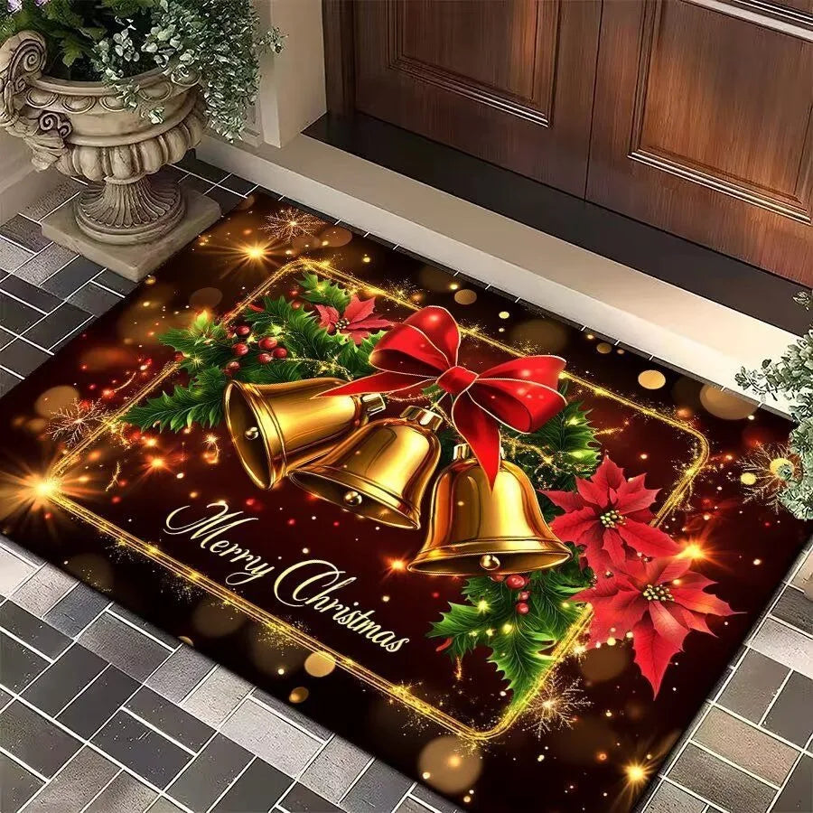 Christmas Tree Santa Claus Door Mat